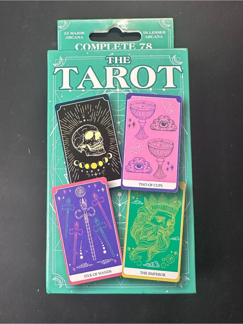 Kaplan The Tarot Card Deck - Teal, Black, Purple, Pink, Green
